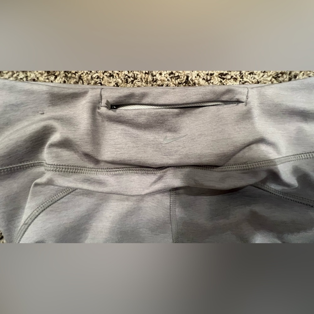 Nike Gray Dri-FIT Athletic Leggings with Perforated Detail - Picture 6 of 7